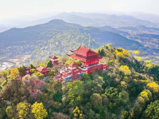 南充西山风景区-万卷楼景区